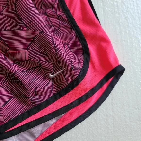Nike Dri-Fit Loose Fit Athletic Running Shorts Womens L Liner Neon Pink Black - Picture 5 of 8